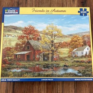 White Mountain Autumn Farmhouse Puzzle - 1000 Pieces